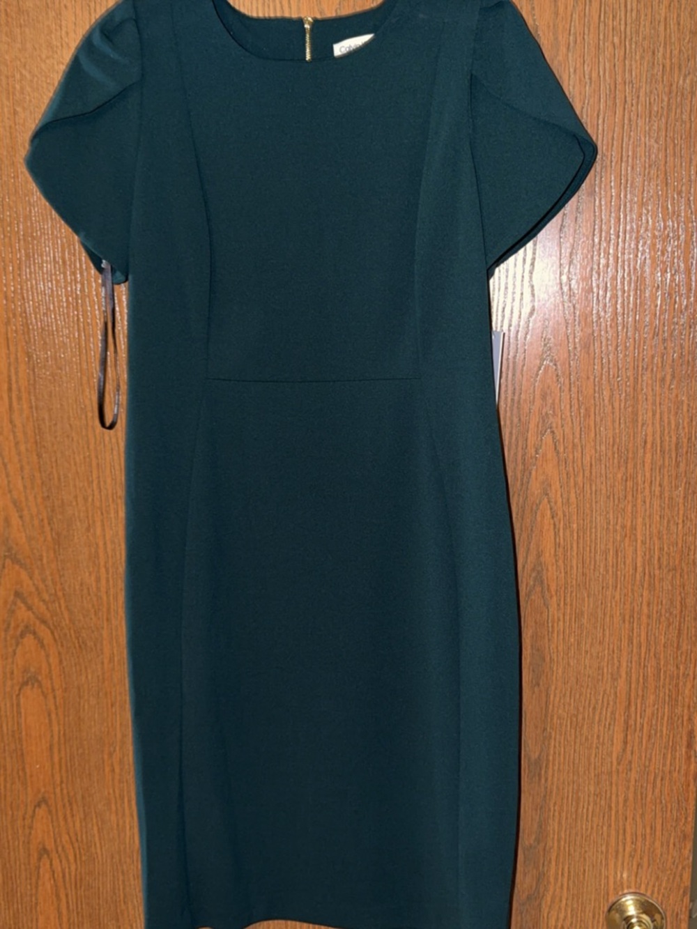 Calvin Klein Dark Green Midi Sheath Dress